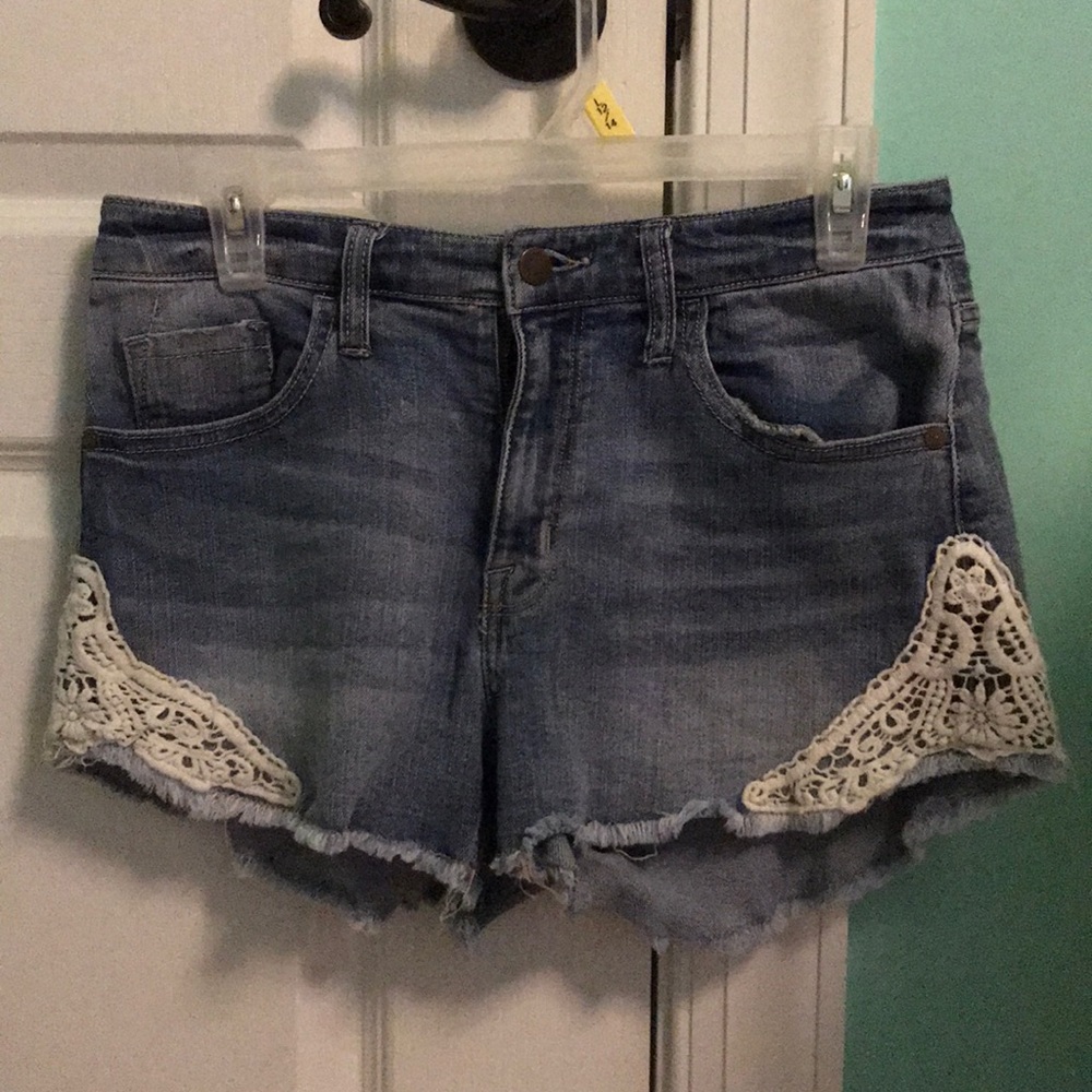 mossimo denim shorts with lace